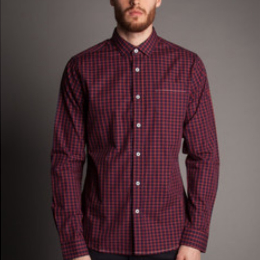 Men’s Descendant of Thieves plaid long sleeve button down